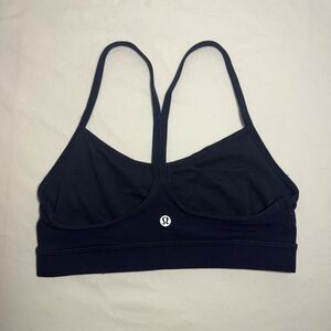 Lululemon Flow Y Sports Bra Womens 6 Navy Blue Racerback Yoga Gym Run